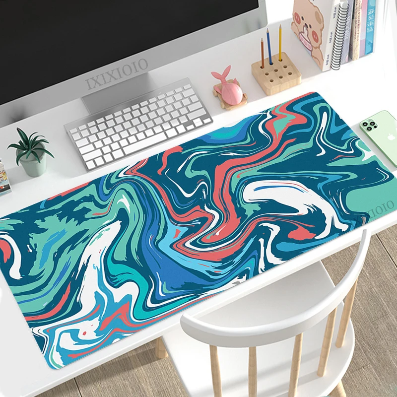 

Коврик для мыши для геймеров Strata Liquid Art XL, новый большой коврик для мыши HD XXL, коврик для клавиатуры из натурального каучука, мягкий коврик для...