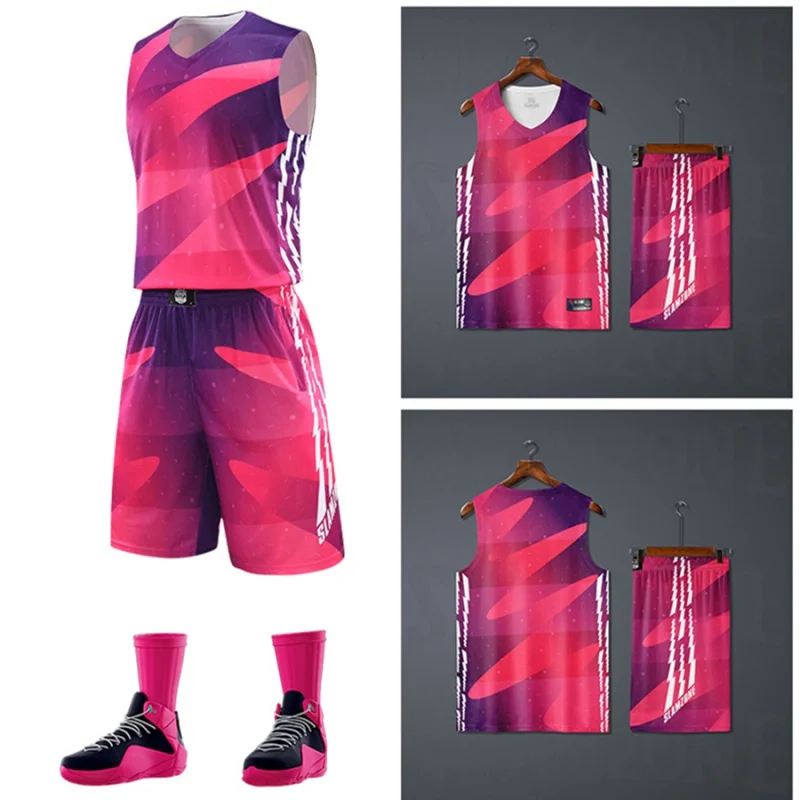 

2023 Mannen Kinderen Kind Team Basketbal Truien Kits Sets Uniformen Shirts Korte Broek Pak Sportspel Kleding Op Maat Bedrukt