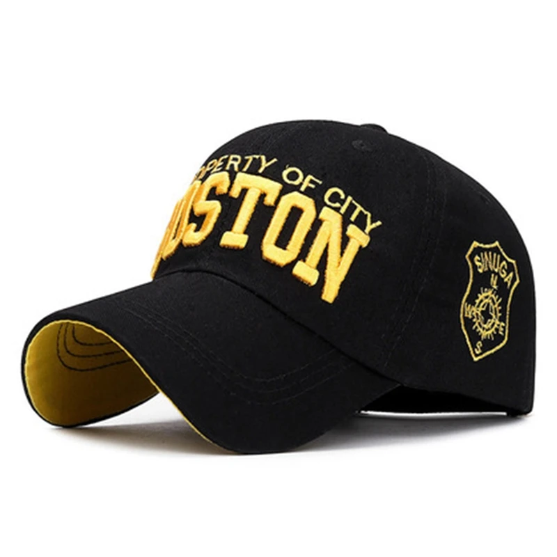 

Кепка с вышивкой «Бостон» для мужчин и женщин, универсальная бейсболка с козырьком, регулируемая, весна-осень