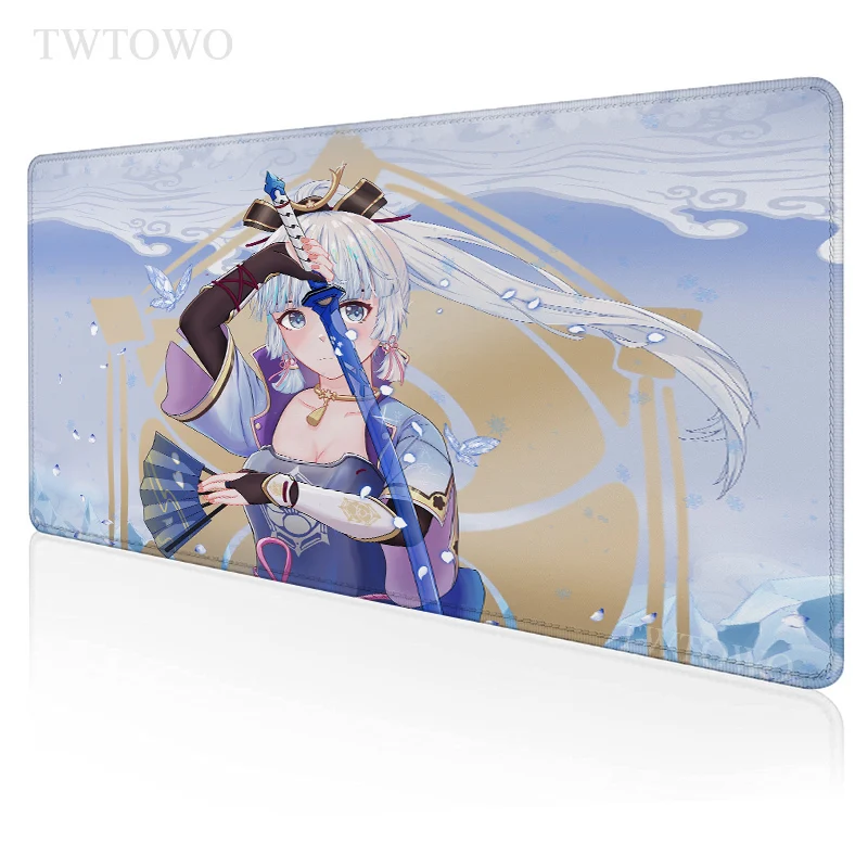 

Genshin Impact Ayaka Mouse Pad Gamer XL Custom Computer Mousepad XXL Desk Mats Carpet Natural Rubber Office Laptop Table Mat