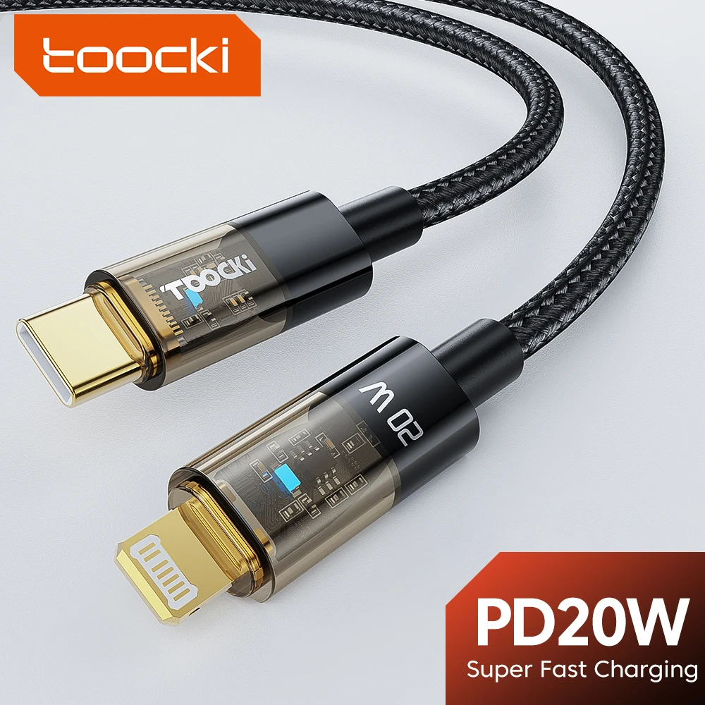 

USB-кабель Toocki с разъемом USB Type-C на Lightning, 20 Вт