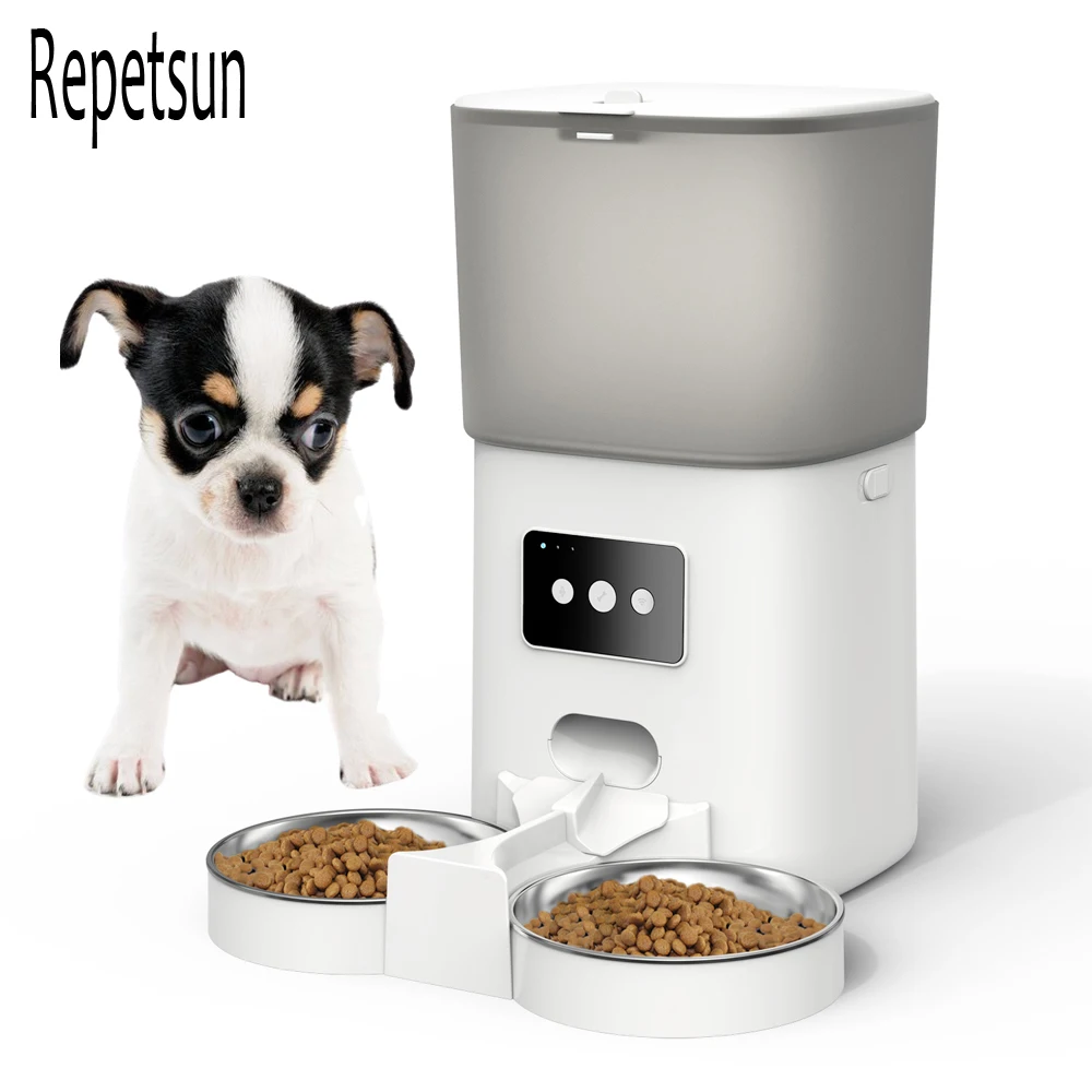 

6L Tuya APP Smart Pet Feeder Cat And Dog Food Automatic Dispenser Vortex Slow Food With Timing Recording Remote Control Feeding