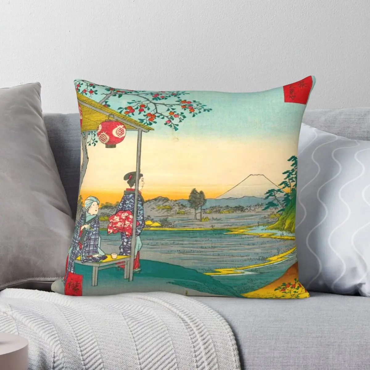 Fuji View наволочка для чайного дома из полиэстера и льна бархатная креативная