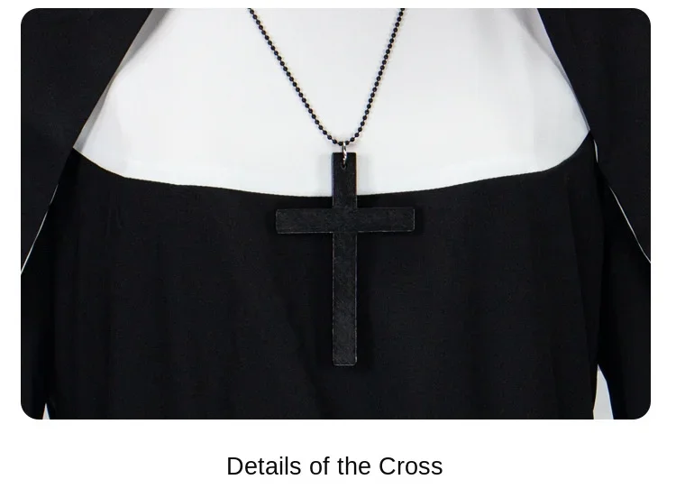 Костюм Монахини для косплея на Хэллоуин фильмы ужасов христианская