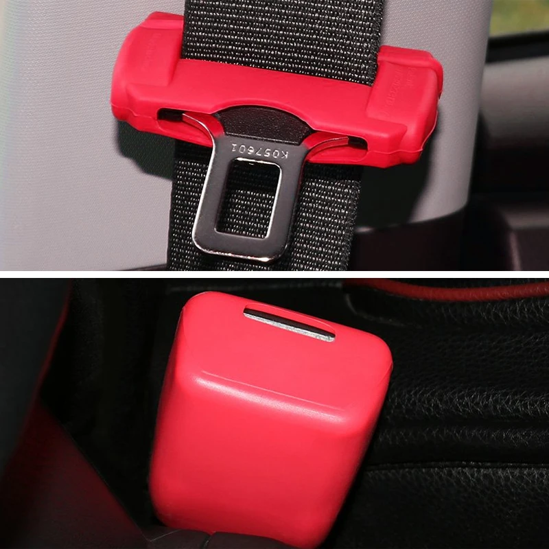 

Universal Car Seat Belt Buckle Base Silicone Cover Anti Scratch Protective Cover Car Interior Accessories