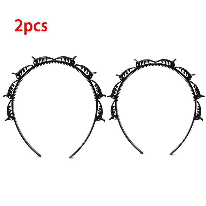 Черный зажим для волос заколка приносите обруч Многоэтажный Wisp Air Weave головной