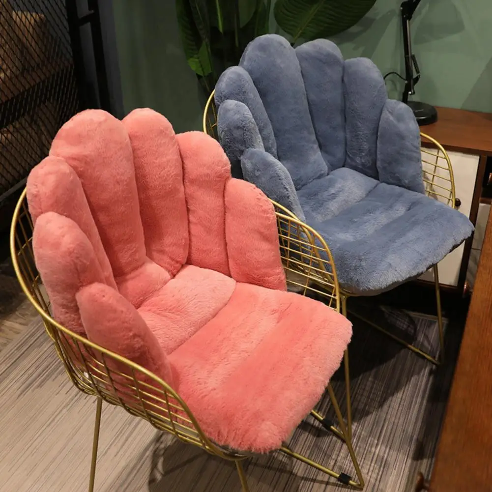 

Lumbar Pillow Ultra Soft Thickened Home Decoration Semi-Enclosed Cartoon Plush Dining Chair Mat Back Massager Decoration Maison