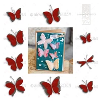 newest scrapbook diary decoration embossing template layered butterflies metal cutting dies diy handmade craft reusable stencils