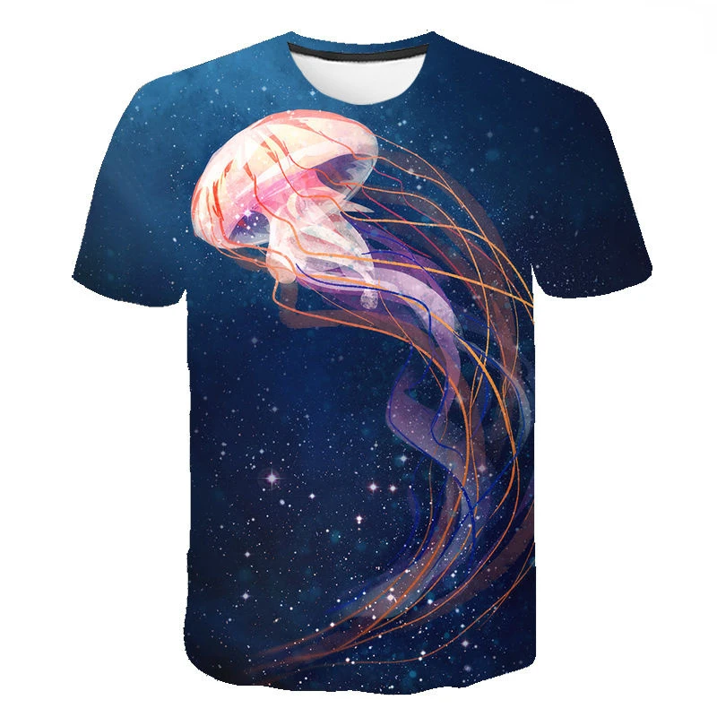 

Luminescent Jellyfish T-shirt Colorful Jelly Fish 3d Printed T Shirt Men Women Children Cool Fashion Clothing Boy Girl Tops Tees