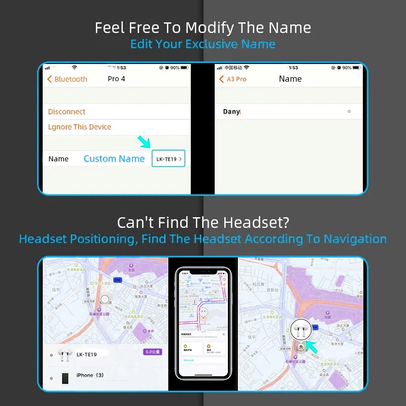 Беспроводные наушники Airs Pro Bluetooth цвет черный