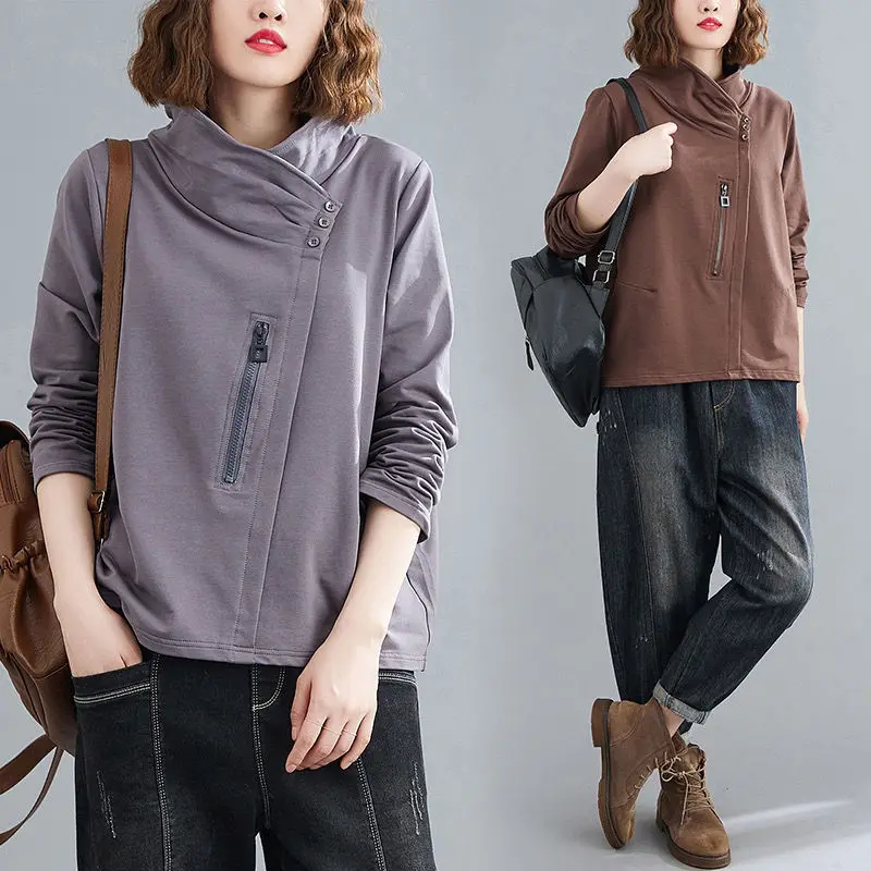 

Женская Спортивная толстовка с длинным рукавом, свободного покроя