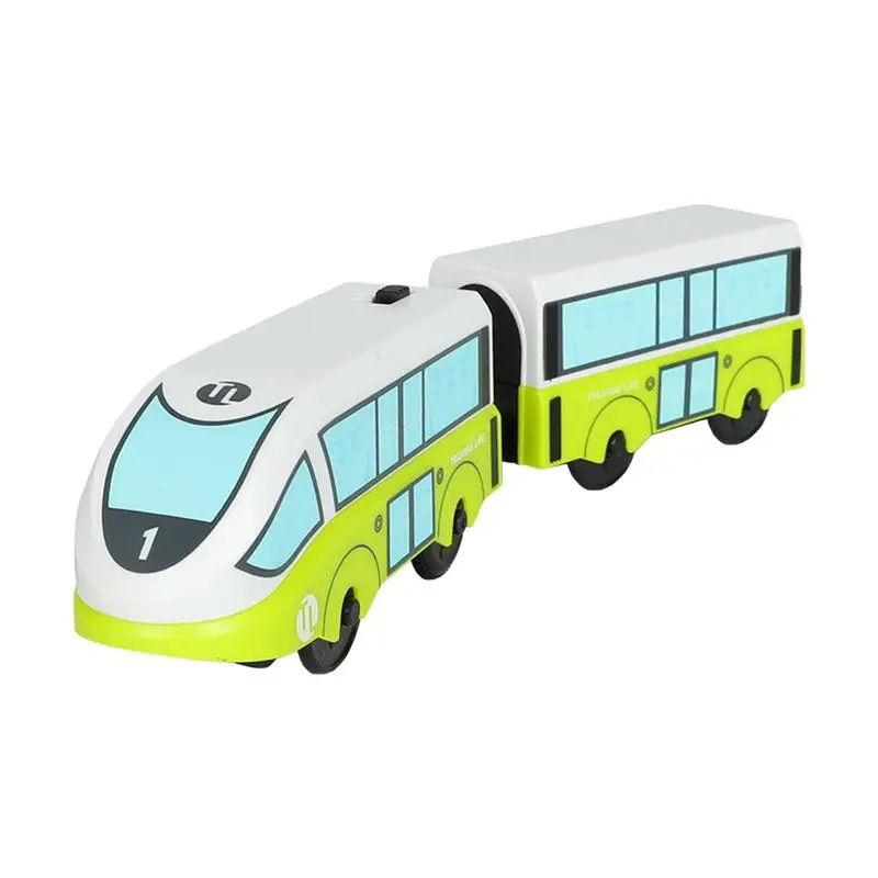 

Kids Electric Train Set Locomotive Magnetic Train Car Diecast Slot Toy For Brio Wooden Train Railway Track Toys Children Gift