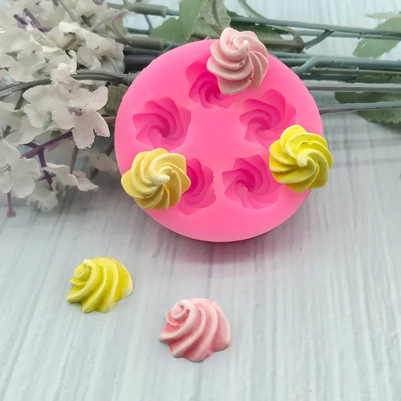 

Small cream shaped cake Silicone mould diy chocolate sugared cake mould Cupcake pastry decoration kitchen baking tools