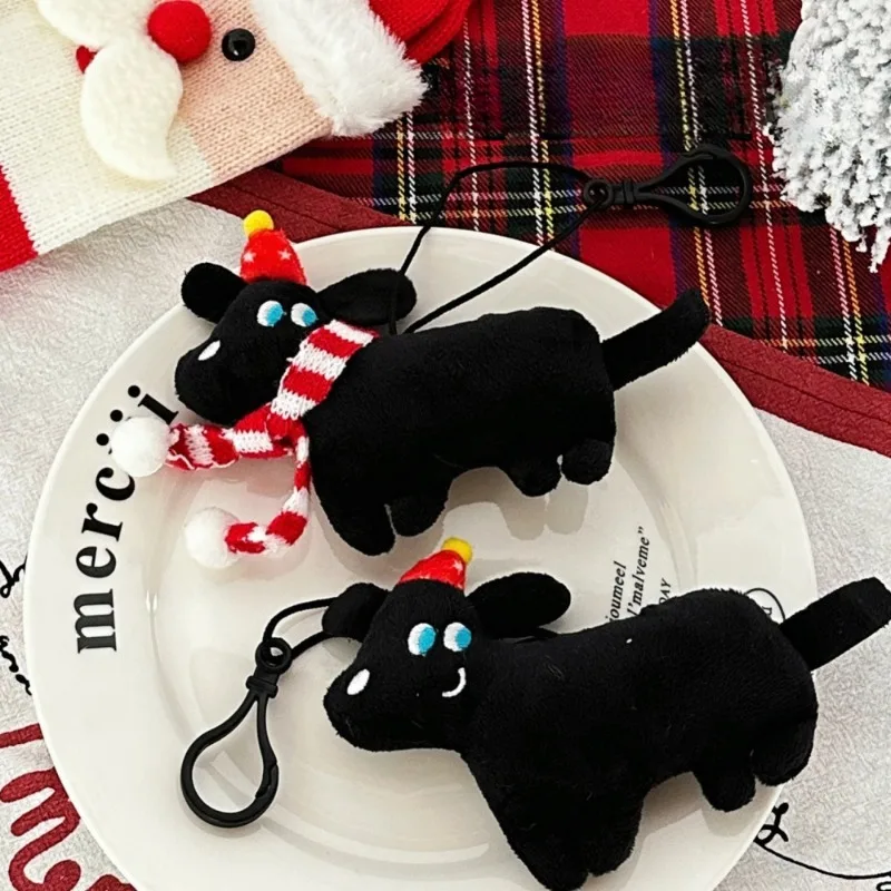 Маленькая черная подвеска в виде собаки милый креативный уродливый плюшевый