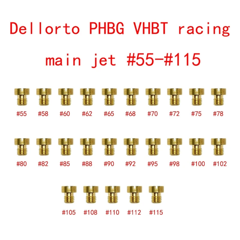 

Основные сопла 55-115 M5 для карбюратора Dellorto PHBG 21 19,5 19 SHA 13 14 15 16 19 20 SHBC 19 5 мм, 25 шт.