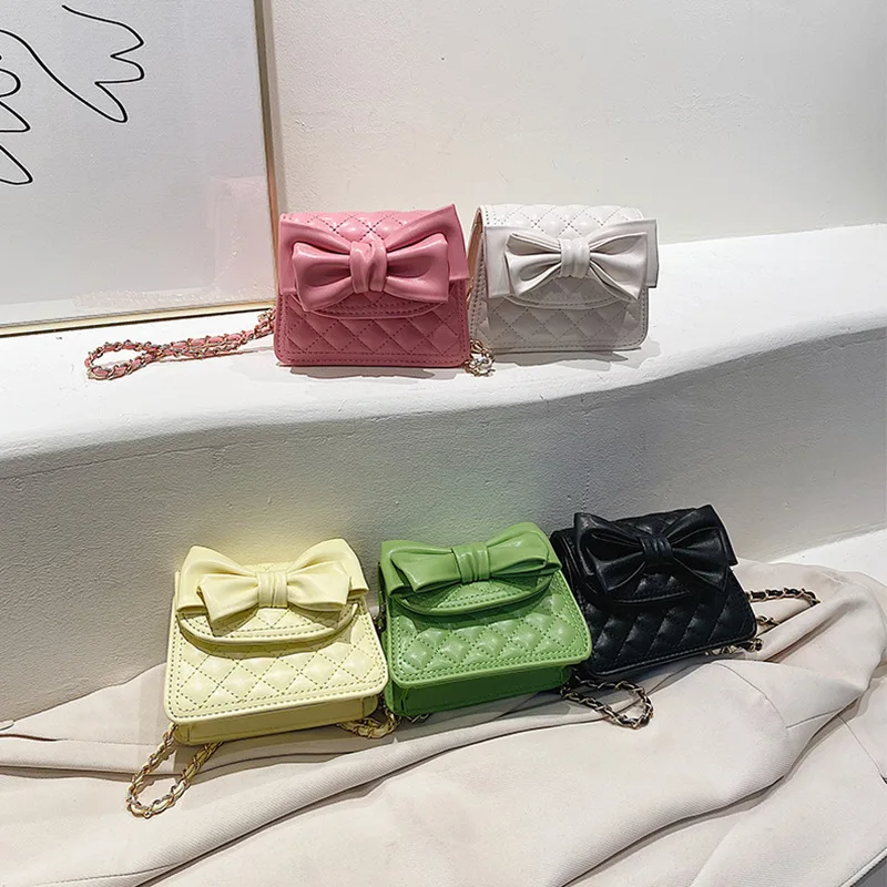 

Womens Bow Purses and Handbags Cute PU Leather Crossbody Bags for Women Coin Wallet Girl Pures and Bags Kids Clutch Bag