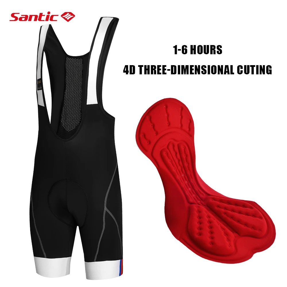 

Santic Men Cycling Bib Shorts Bicycle Pants 4D Padded MTB Road Bike Tights Quick-dry Breathable Reflective Coolmax Riding Modle