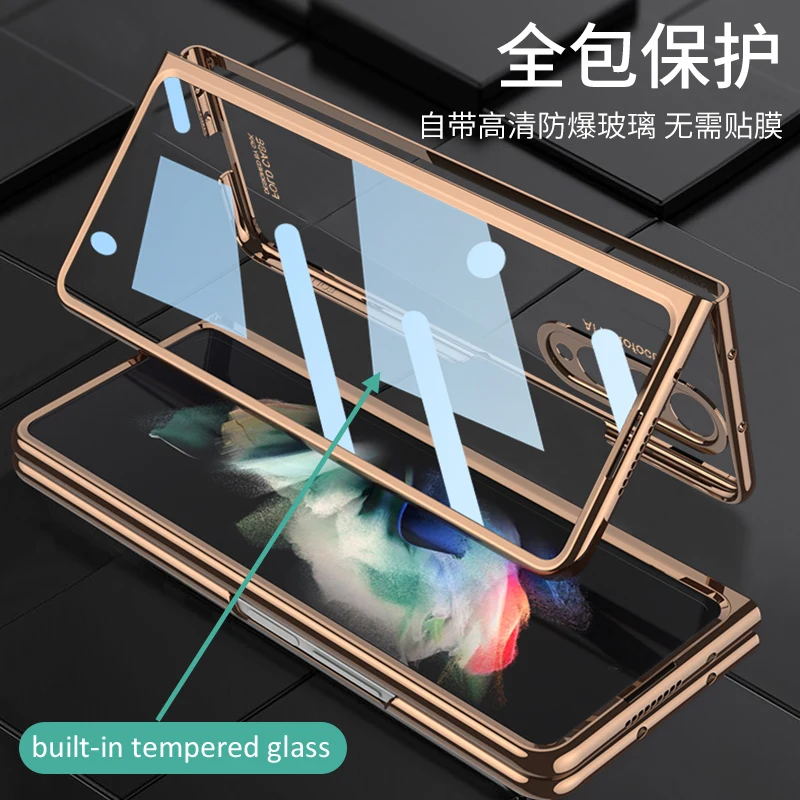 GKK S Pen Slot Чехол для ручки Samsung Galaxy Z Fold 6 5 4 закаленное стекло Прозрачный держатель с