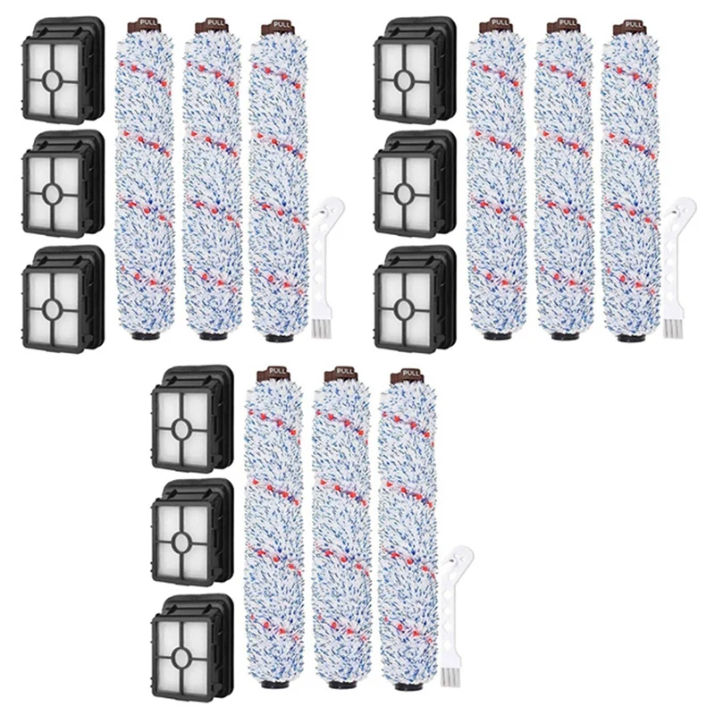 

3Set Replacement Part For Bissell Crosswave 1866 Area Rug Brush Roll/ Multi-Surface Brush Roll/Vacuum Filters