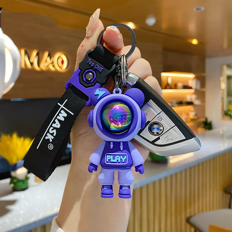 Брелок для ключей мальчиков и девочек креативный милый Космос робот-медведь
