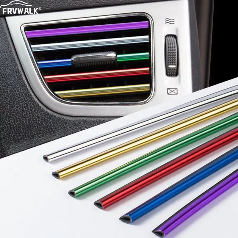 

20cm Universal Car Air Conditioner Outlet Decorative U Shape Moulding Trim Strips Decor Car Styling Decoration Accessories
