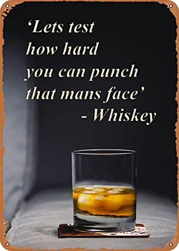 

Whiskey Poster Vintage Look Metal Sign Patent Art Prints Retro Gift 8x12 Inch