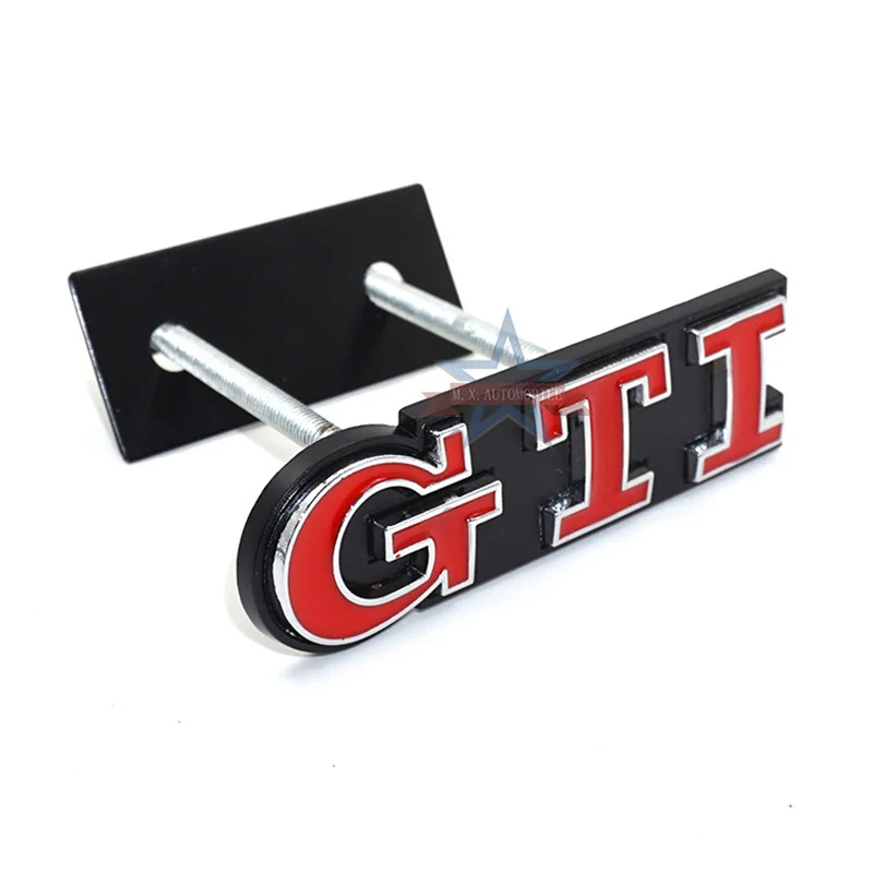 

3D Metal Car GTI Logo Car Grill Stickers Emblem Badge Decals For GTI Polo Golf R400 TCR MK2 MK4 MK5 MK6 MK7