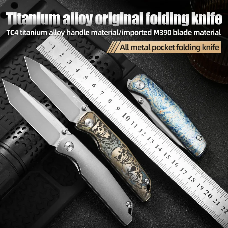 Фото Новый карманный нож Spreme Made CUT XD045 из австрийской стали M390, инструмент EDC, рукоять из титанового сплава TC4 №1