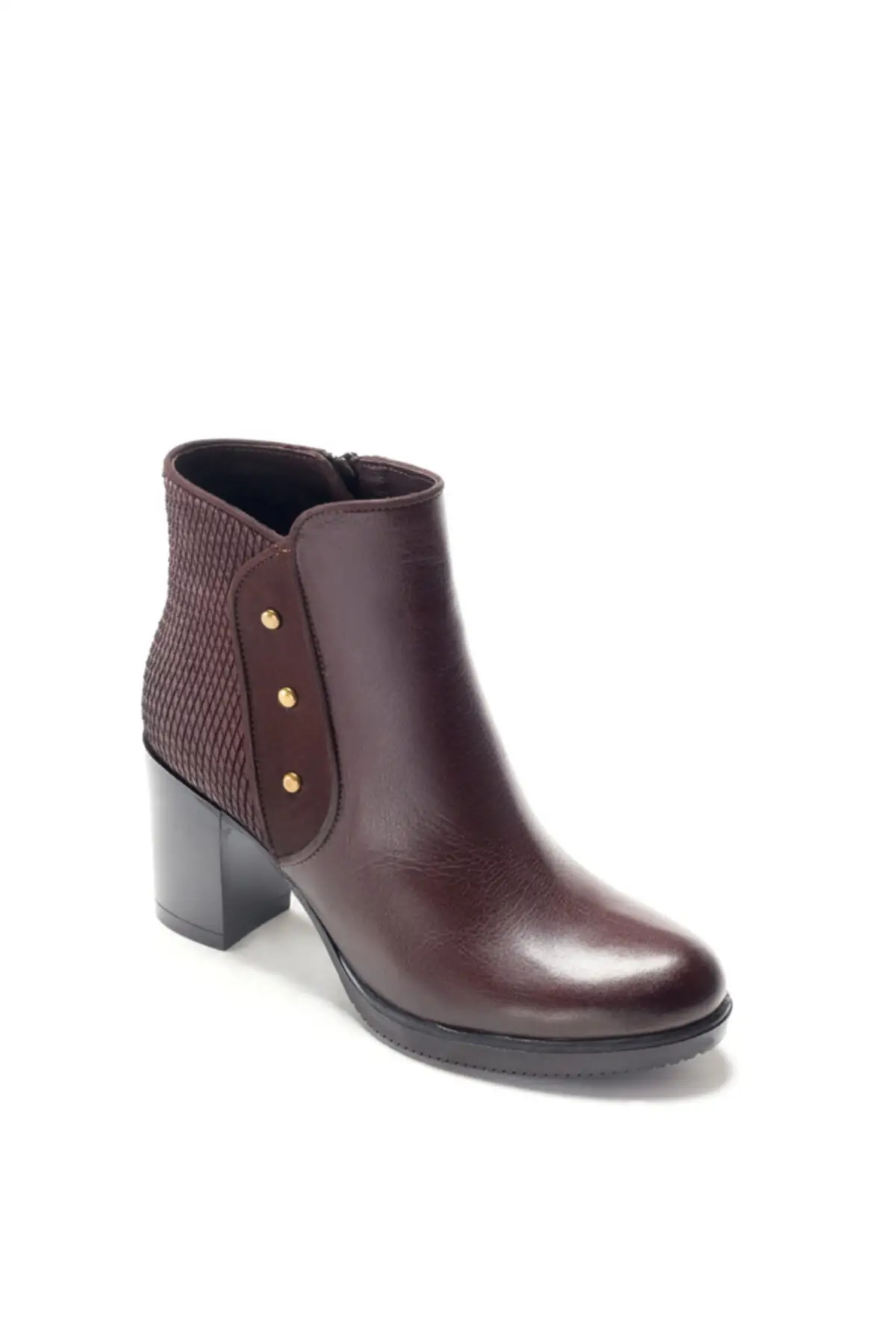 

1728471 coffee Leather Women Boots