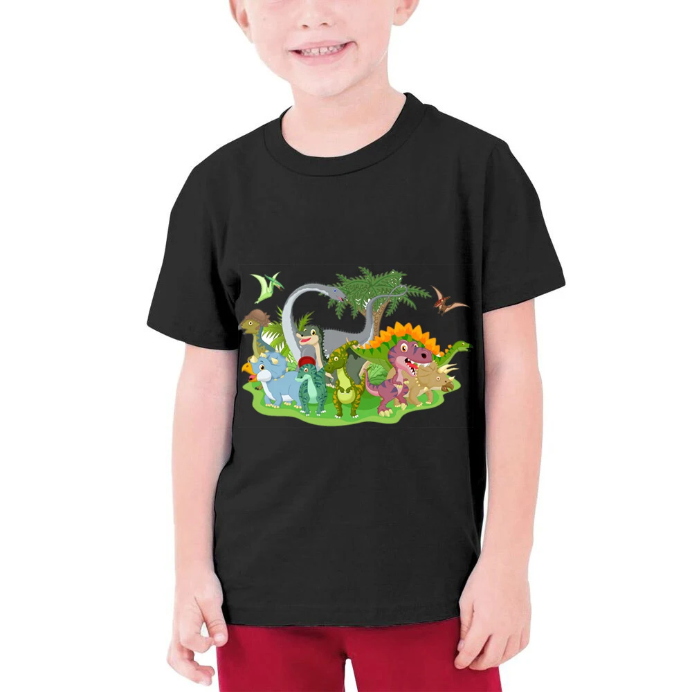 

CLOOCL 100% Cotton Children T-shirt Cartoon Dinosaur Graphics Funny Tees Fashion Boy Girl Clothing Kids Short Sleeve Casual Tops