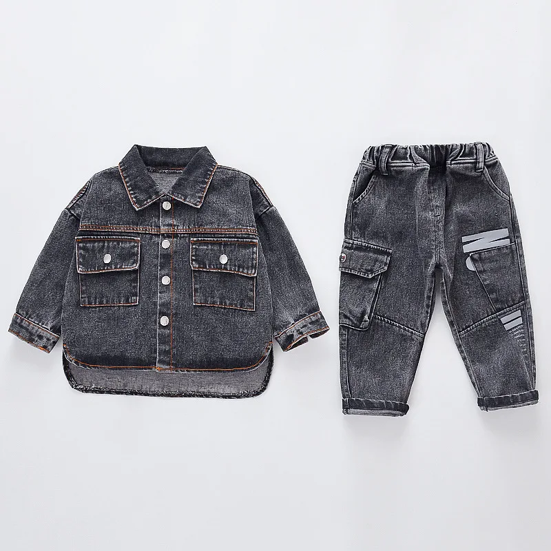 2022 Fashion Autumn Baby Boys Clothes Set Boys Sport Suit Children Sets Kids Clothes Denim Clothes For Boys Clothing 1 3 4 Year
