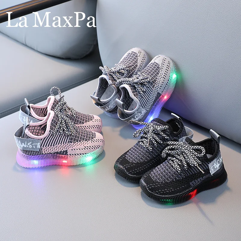 

Size 21-30 Children's Sneakers Glowing Kids Luminous Shoes Baby Toddler Shoes Girls Sports Luminous Sneakers Zapatos Led