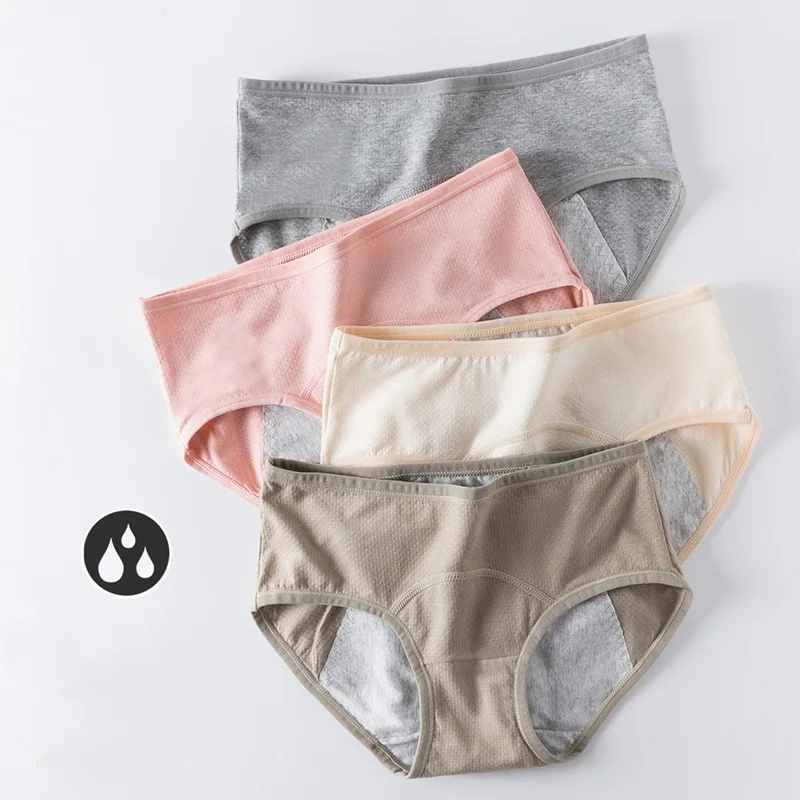 

Breathable Pure Cotton Physiological Menstrual Panties for Women Culotte Menstruelle Leak Proof Antibacterial Period Underwear