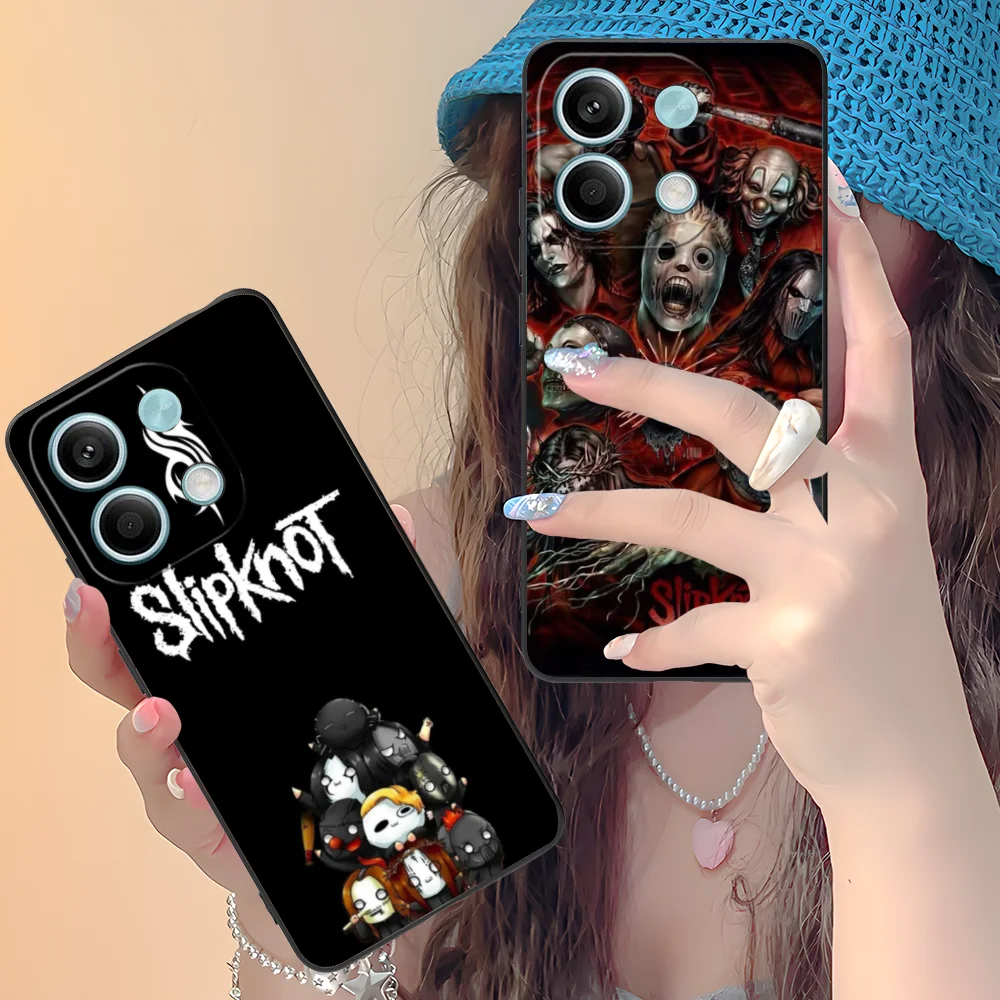 Painting S-Slipknot Phone Case for Xiaomi Redmi Note 13 12 11 10 9 8 7 6 S A Pro Lite Plus 5G Black Cellphones Smartphone Cover