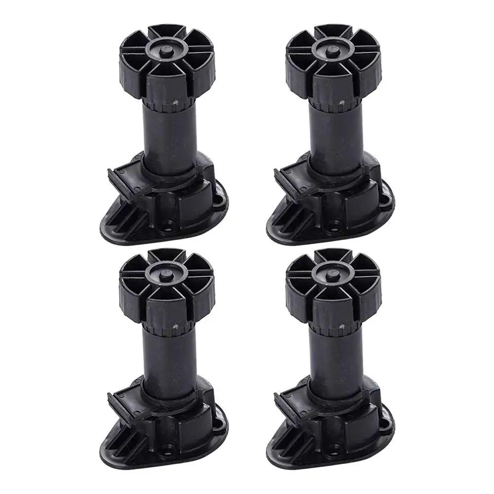 

4pcs Accessories Kitchen Bathroom Black Home ABS Adjustable Height Modern Bed Thickened Furniture Cupboard Leg Cabinet Foot Sofa
