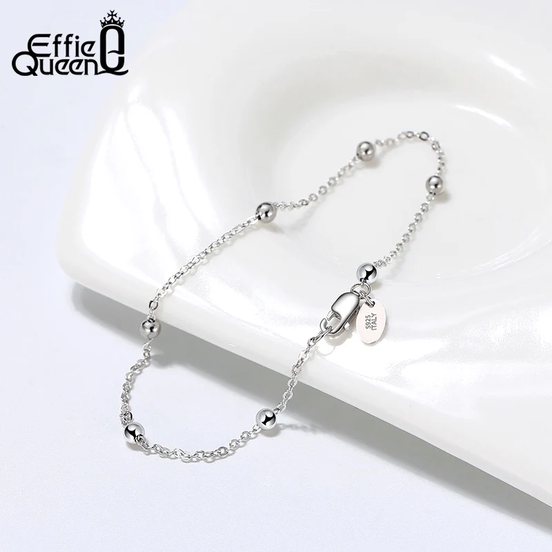 Женский браслет из серебра 925 пробы с бусинами 2 0 мм