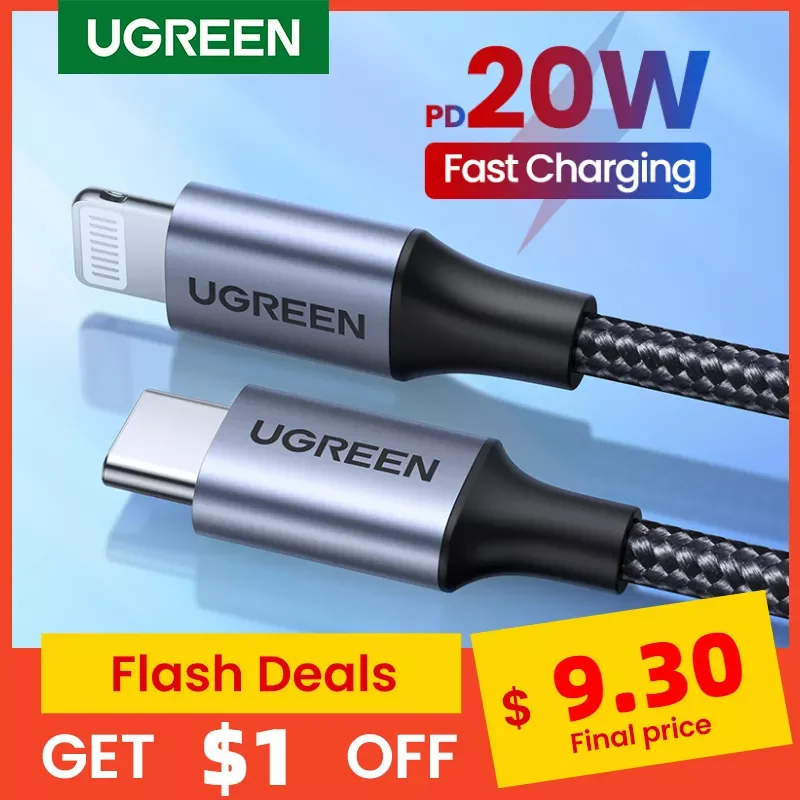 

U-G-REEN PD 20W USB C Cable for iPhone 13 12 11 Pro Max MFi Lightning Cable for iPhone Charger Fast Charging for iPad Type C Cab