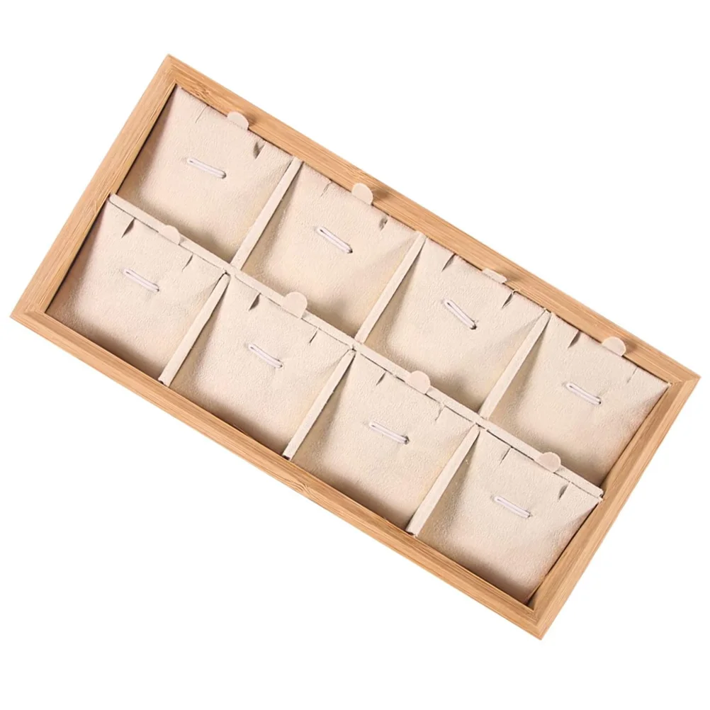 Tray Jewelry Showcase Display Storage Holder Organizer Ring Case Earring Grid Earrings Necklace Box Watch Bracelet Stackable