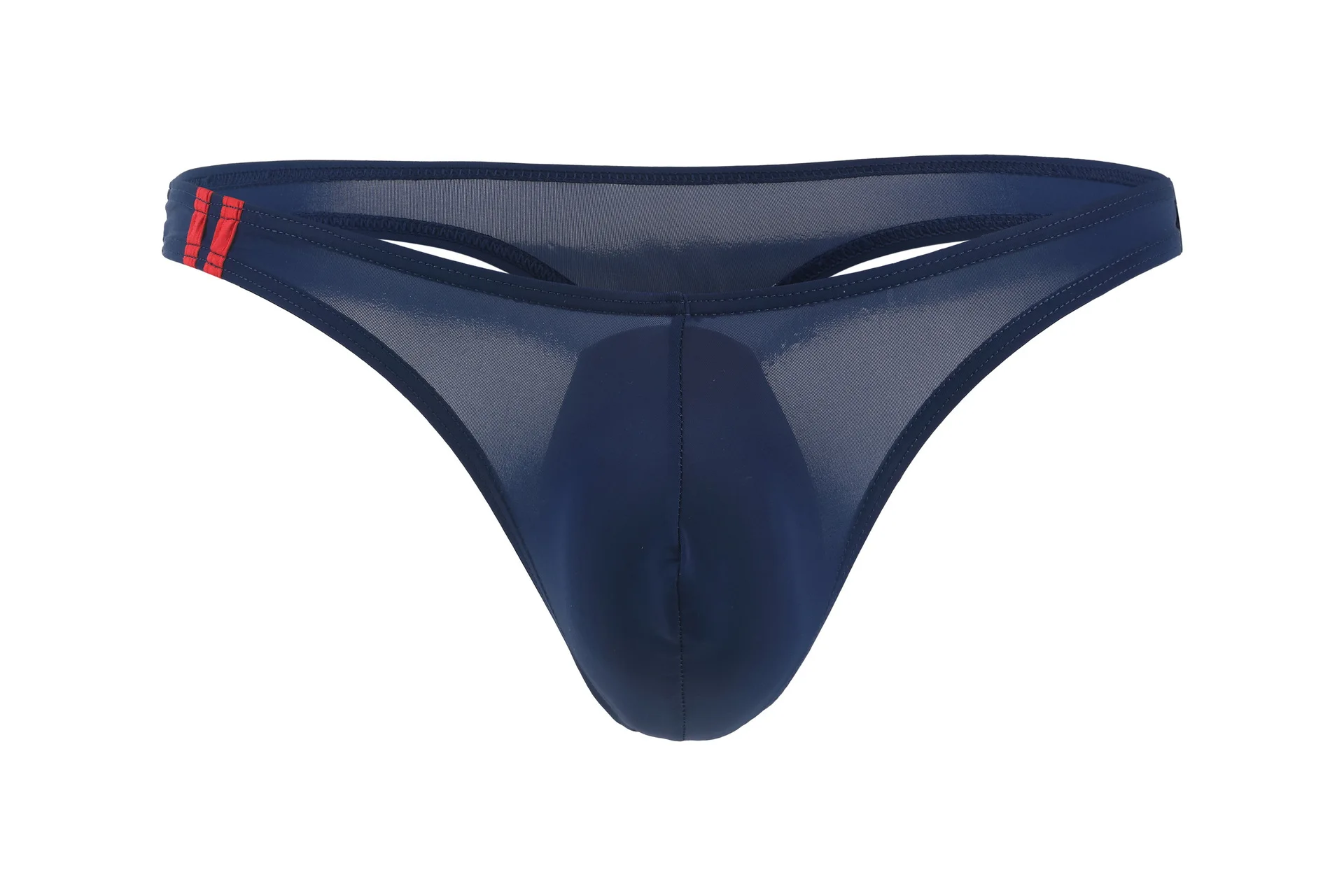 

Male's Sexy Thong Low Waist Bries Pouch Iron Ring Solid Underwear Erotic Panties