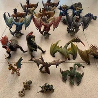 monster hunter figure box egg out of print dxf tigrex azure rathalos ecological illustrated book model action figure toys