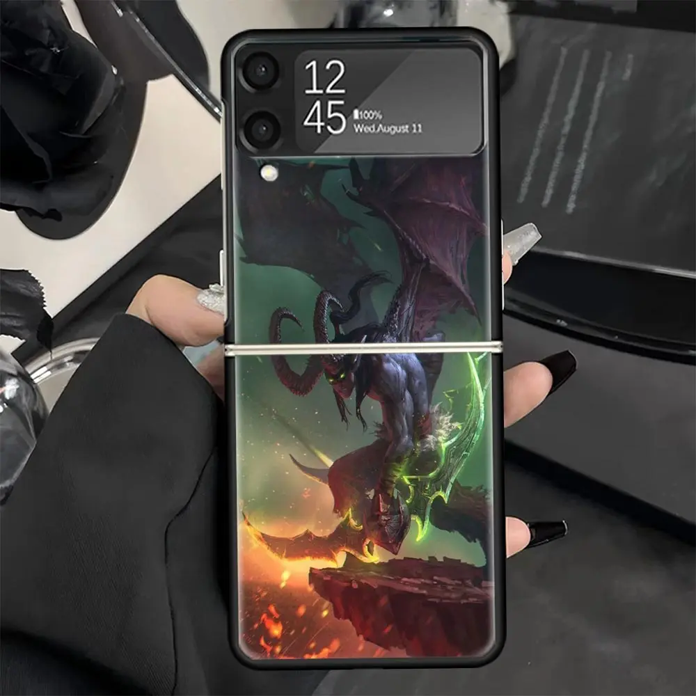 Чехол для телефона W-World Of W-Warcraft W-Wow Samsung Galaxy Z Flip 6 5 4 3 5G черный твердый чехол ZFlip6 ZFlip5