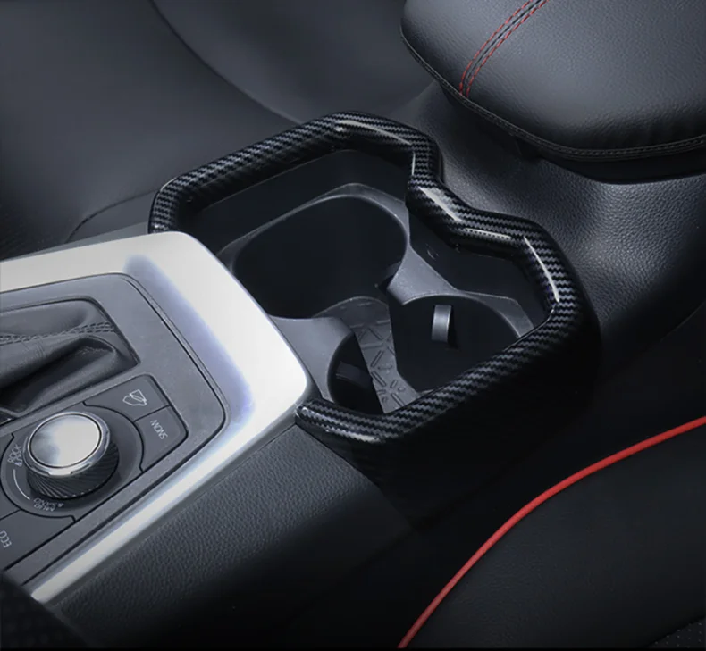 

Автомобильный держатель стакана для воды в передний ряд из углеродного волокна, рамка для Toyota RAV4 2019 2020 2021 2022 2023 RAV 4 XA50, гибридные аксессуары