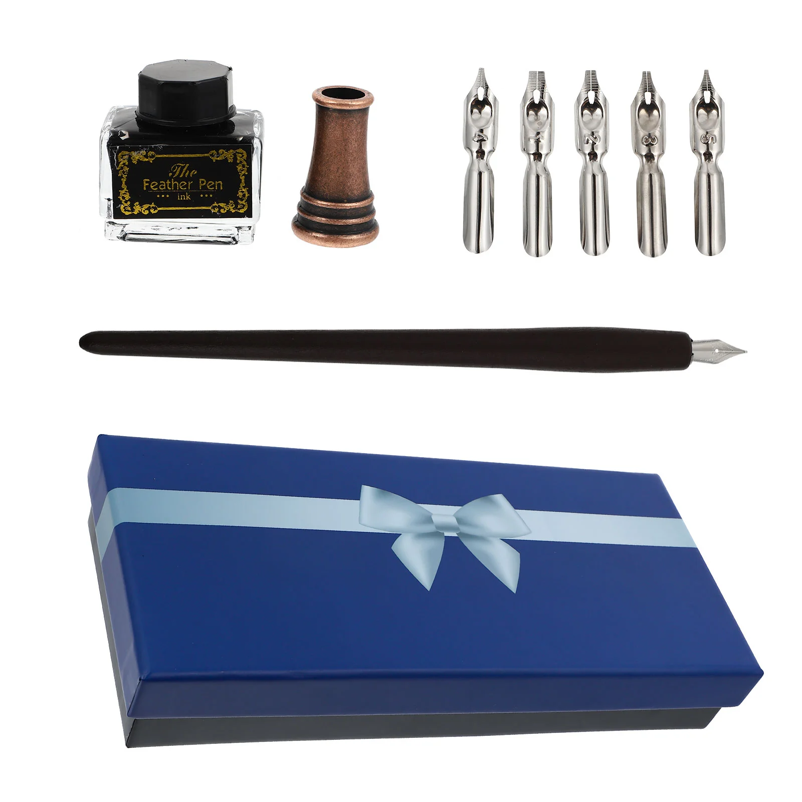 

1 Set Calligraphy Dip Pen with Nibs and Pen Holder Painting Gift Box
