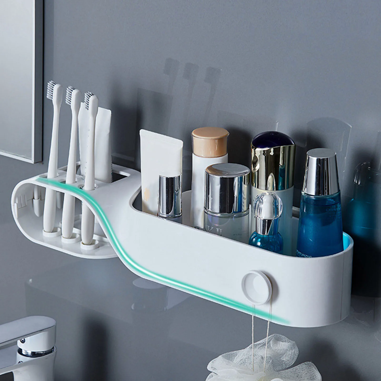 

Настенный держатель Вешалка из АБС-пластика для хранения туалетных принадлежностей