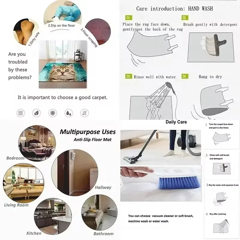 Дверной Коврик С Рисунком Рождественской Елки Прямоугольный Моющийся