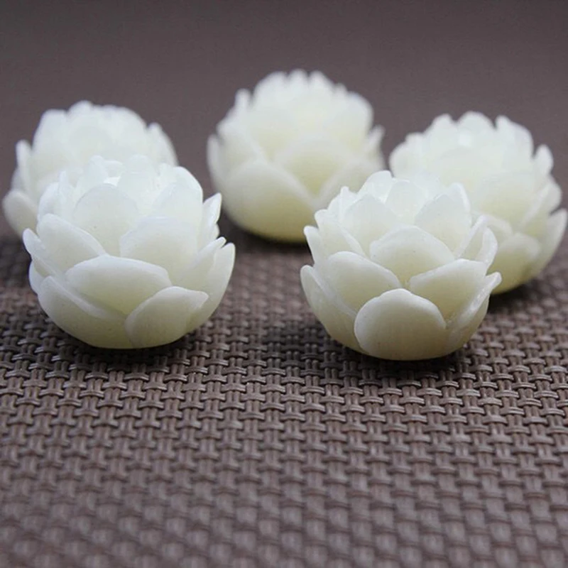 

1pcs 20mm Manual Carved Lotus Shape Loose Beads DIY Charm Jewelry Flower Spacer Beads
