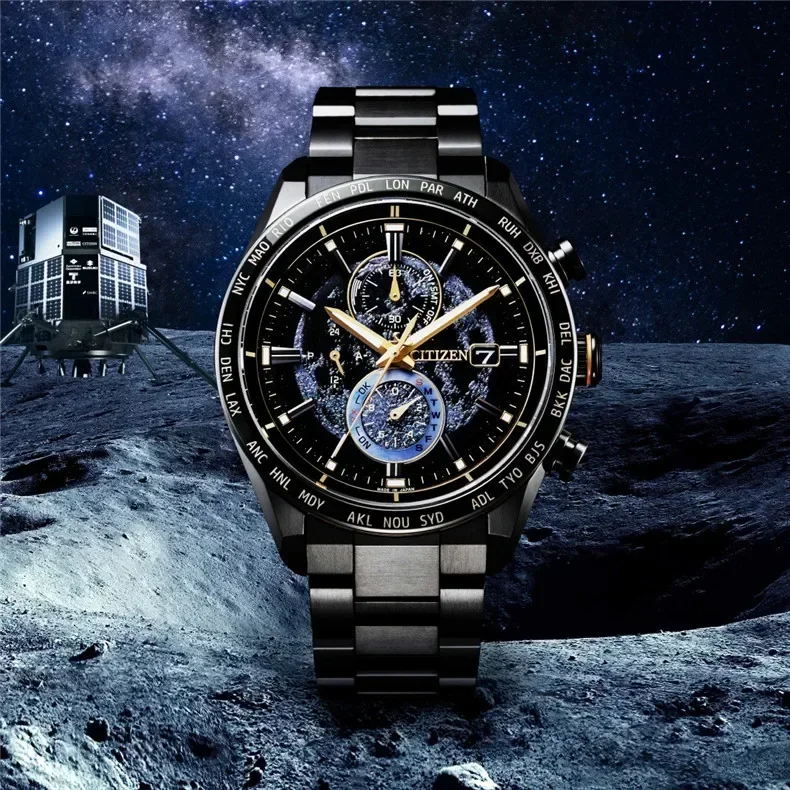 Часы CITIZEN Luxury The Back of Moon Мужские кварцевые модные повседневные мужские часы с