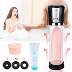 Электрический насос для увеличения пениса для мужчин t вакуумный насос для мужчин мужской мастурбатор чашка для задержки пениса тренировка с лубрикантом интимные игрушки для взрослых