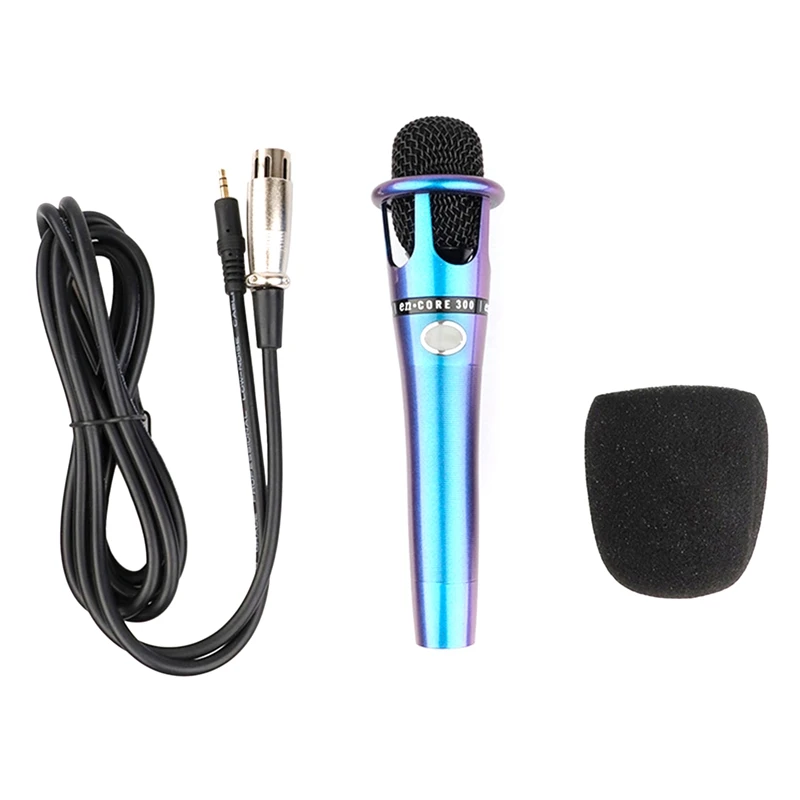 

HFES Wired Microphone 3.5Mm Jack Condenser Microphone For Karaoke Home Entertainment Outdoor Performances