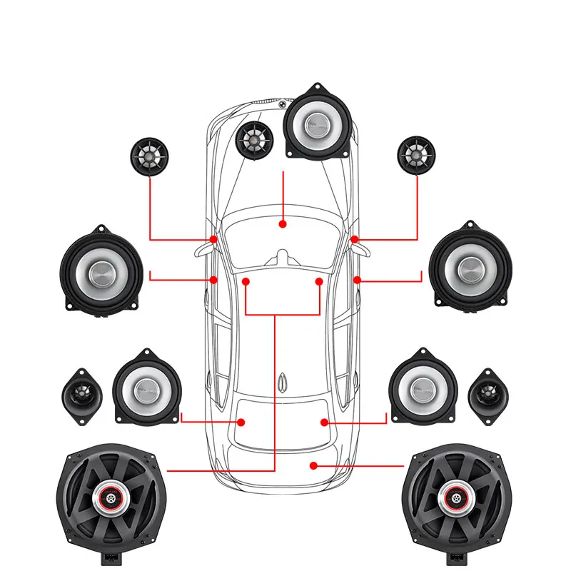 Audio Upgrade Kit For BMW 3 5 Series E90 F10 F30 G30 Horn Midrange Speaker Tweeter Loudspeaker  Power Amplifier Bass Subwoofer images - 6